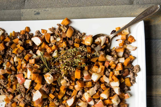 Lamb, Apple & Sweet Potato Hash