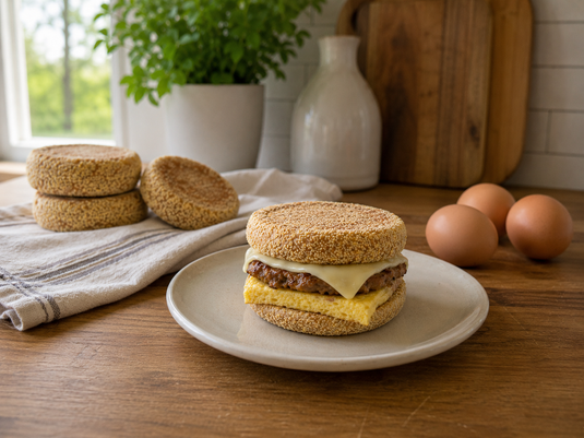 Breakfast freezer sandwich