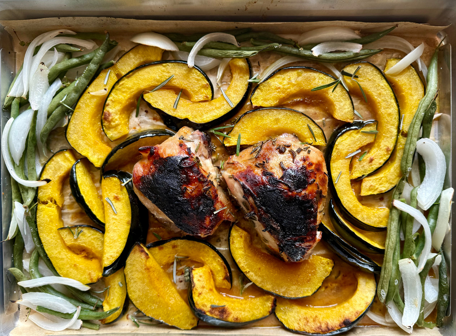 Maple Glazed Chicken and Squash Dinner