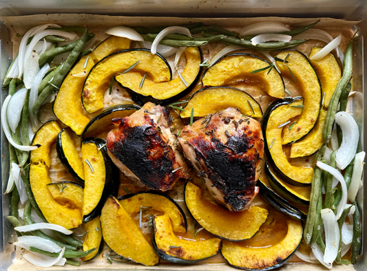 Maple Glazed Chicken and Squash Dinner