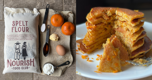 Orange-Kissed Ancient-Grain Pancakes