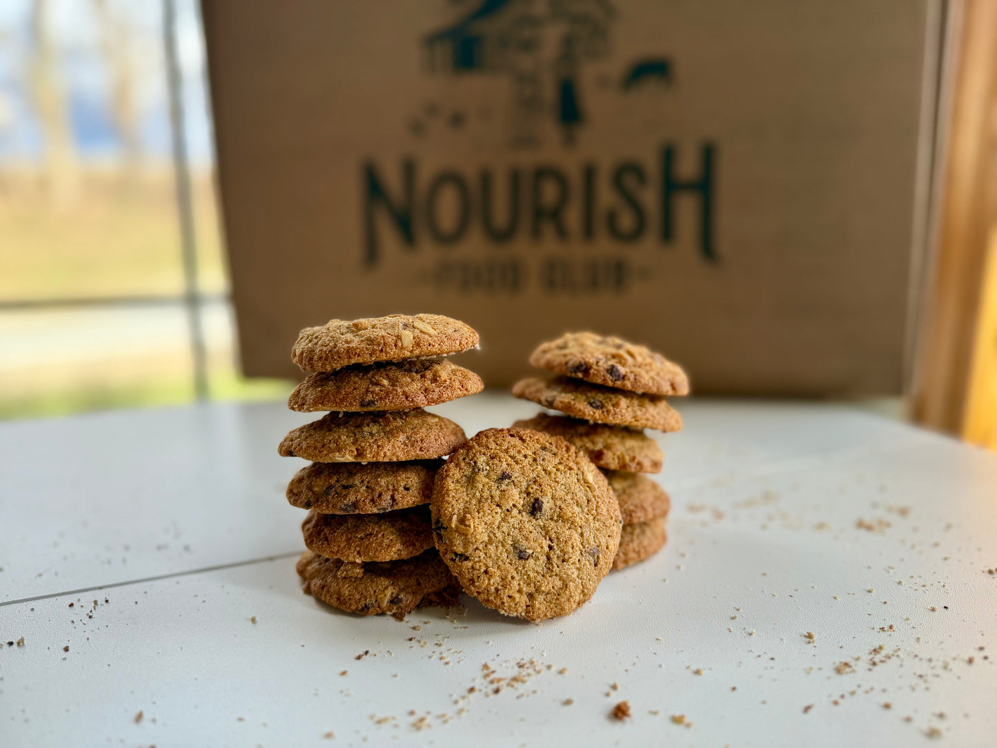Sourdough Chocolate Chip Sprouted Oat Cookies