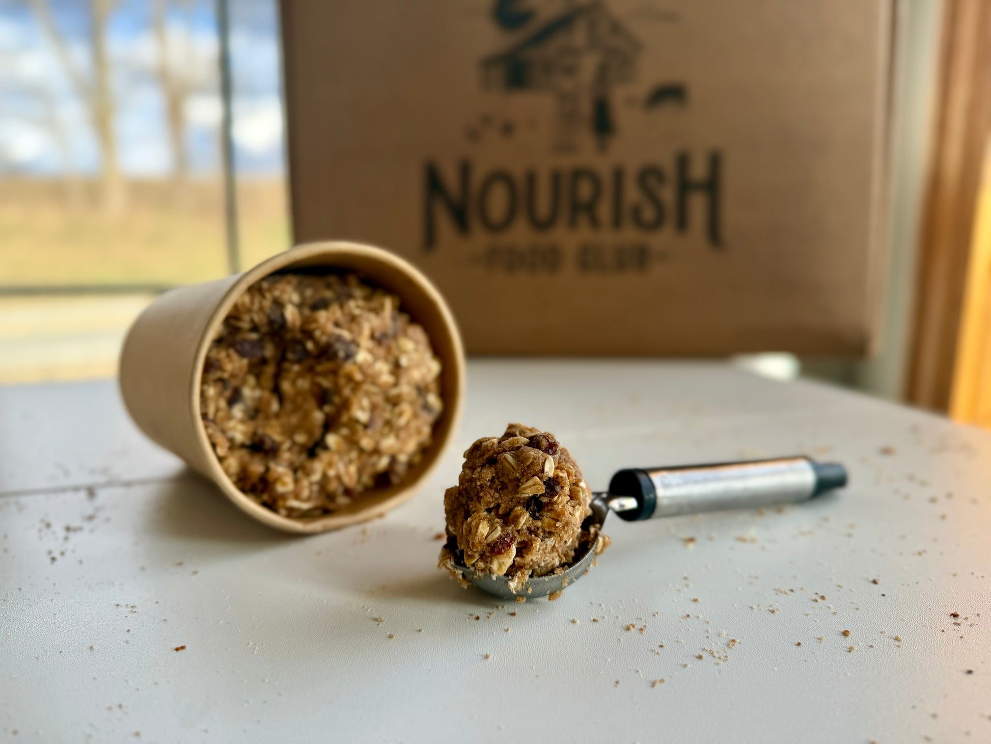 Sourdough Oatmeal Raisin Cookie Dough