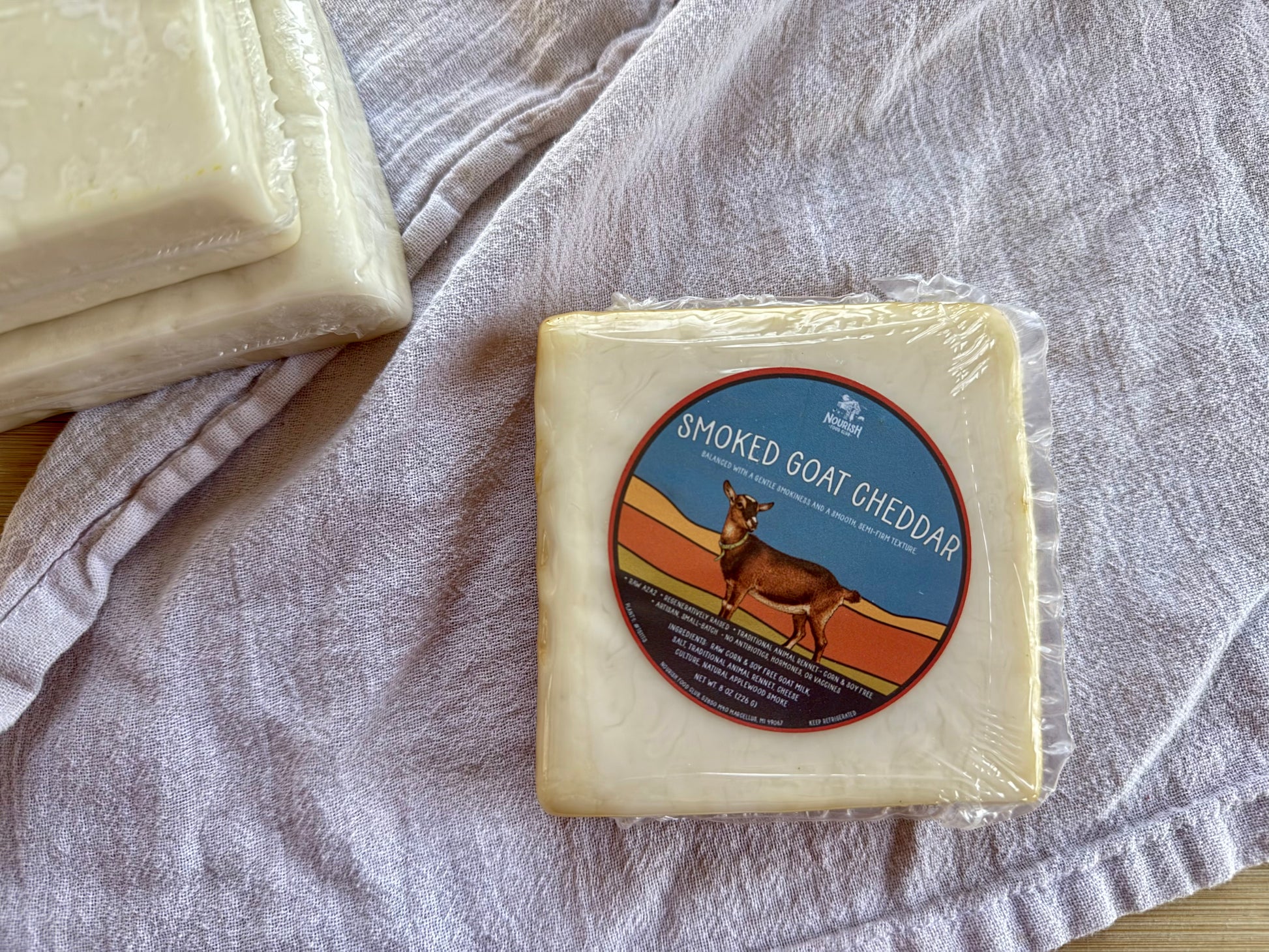 Smoked Raw Goat Cheddar
